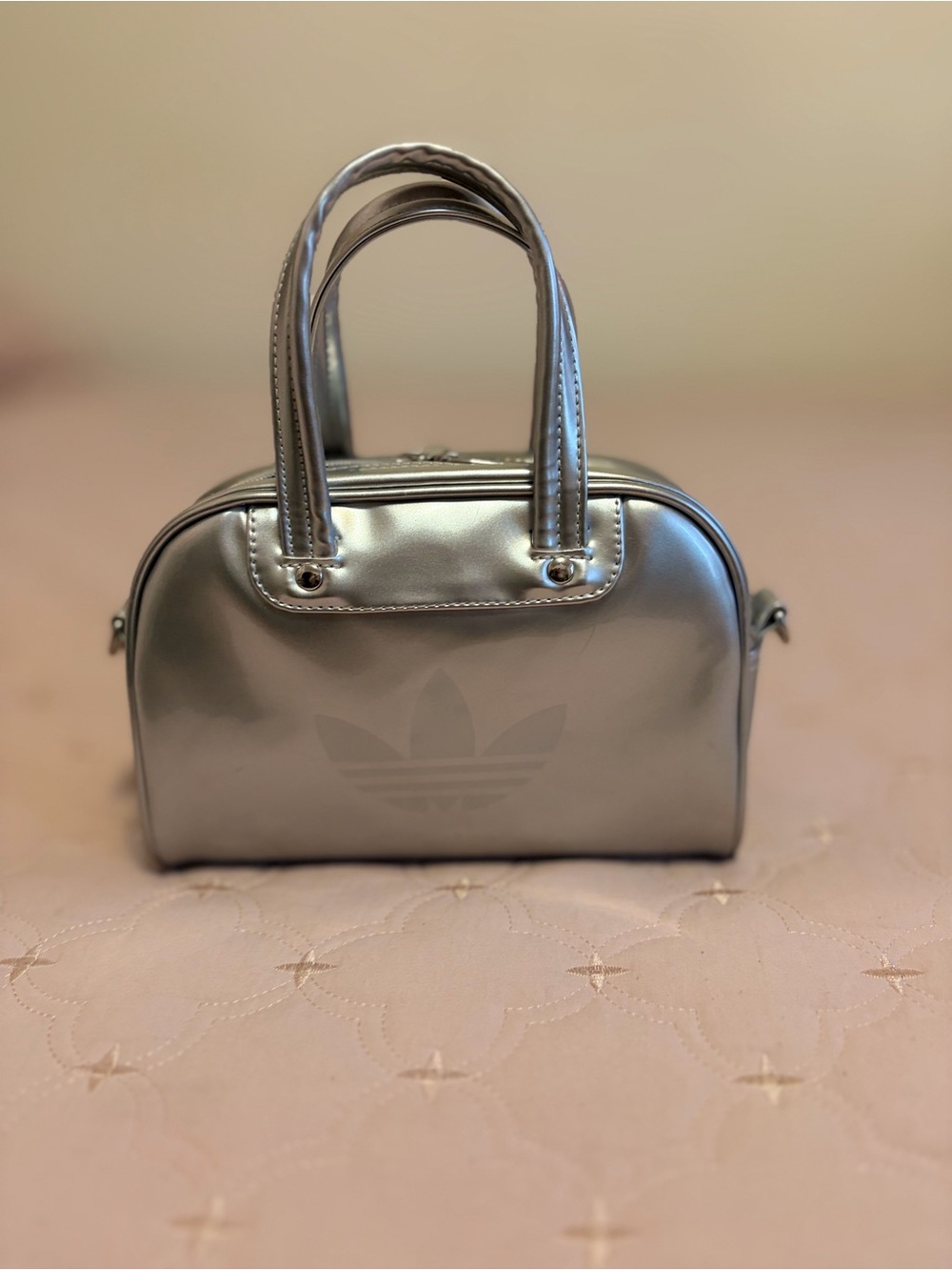 adidas Metallic Silver Mini Bowling Bag